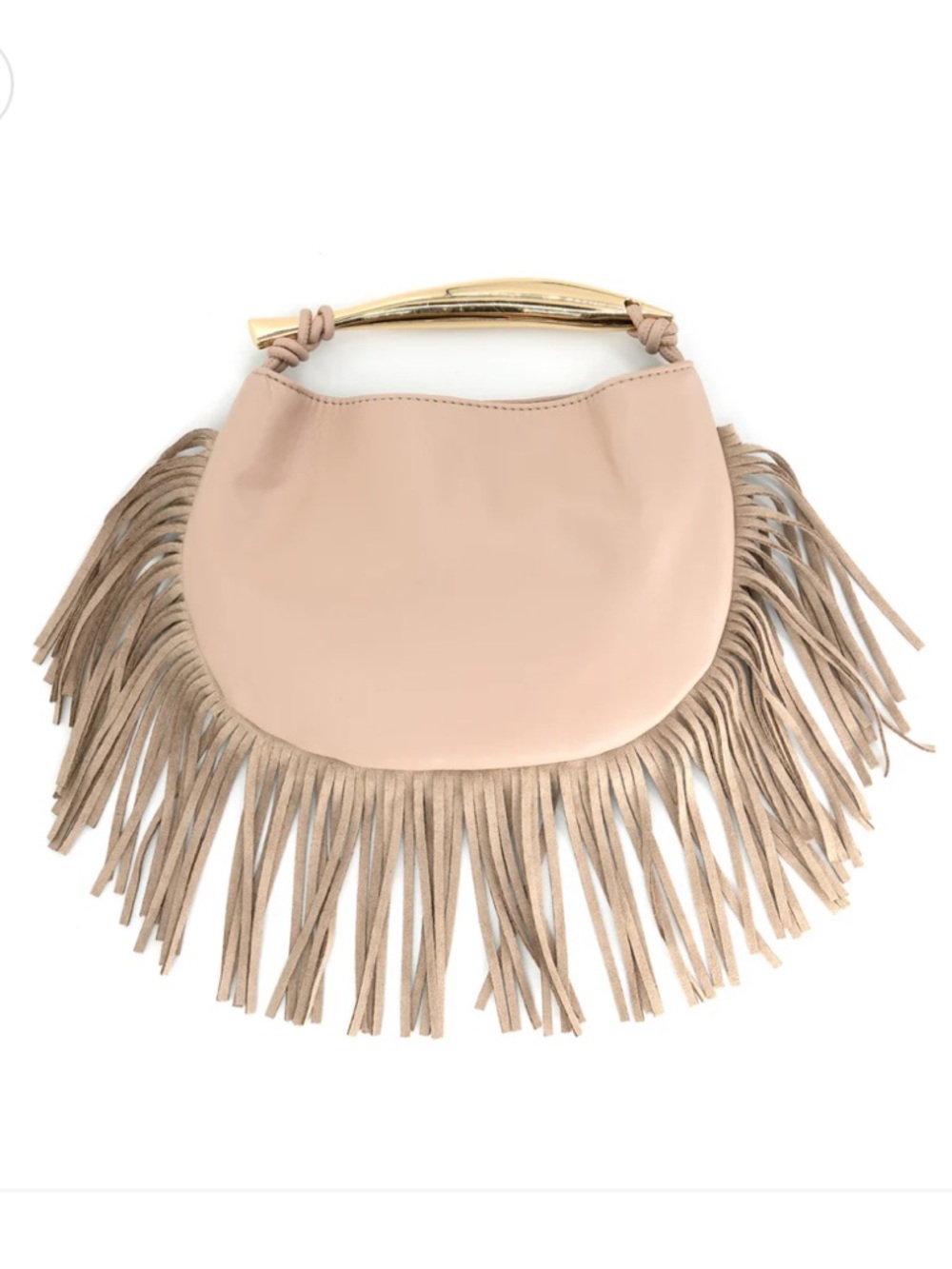 BC Bags Beige Fringed Bag